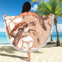 Happy Valentine's Day Polynesia Beach Blanket SeaTurtle Couple Polynesian - Desert Sand Color LT14 - Polynesian Pride