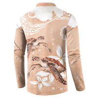 Happy Valentine's Day Polynesia Button Sweatshirt SeaTurtle Couple Polynesian - Desert Sand Color LT14 - Polynesian Pride