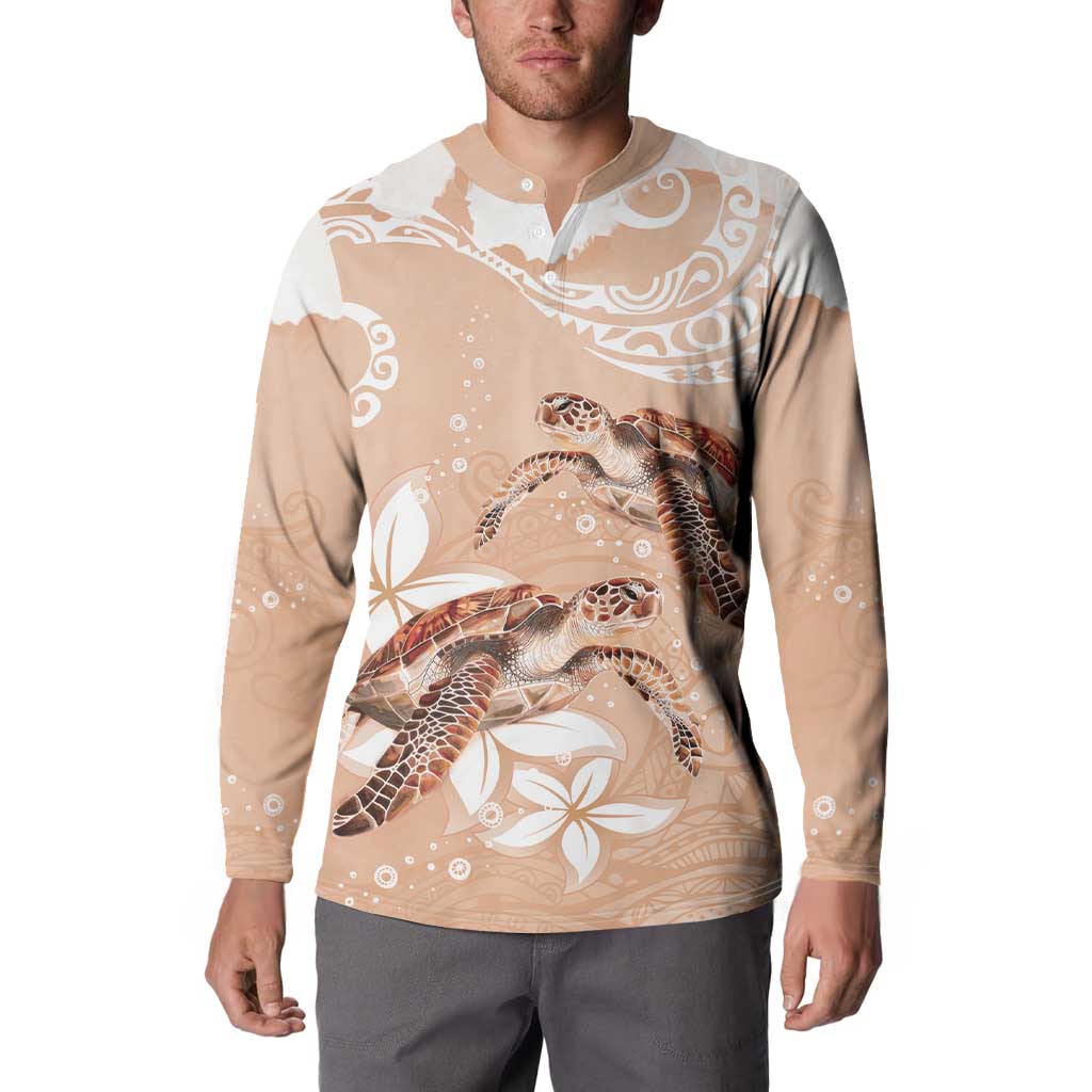 Happy Valentine's Day Polynesia Button Sweatshirt SeaTurtle Couple Polynesian - Desert Sand Color LT14 - Polynesian Pride
