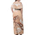 Happy Valentine's Day Polynesia Off Shoulder Maxi Dress SeaTurtle Couple Polynesian - Desert Sand Color