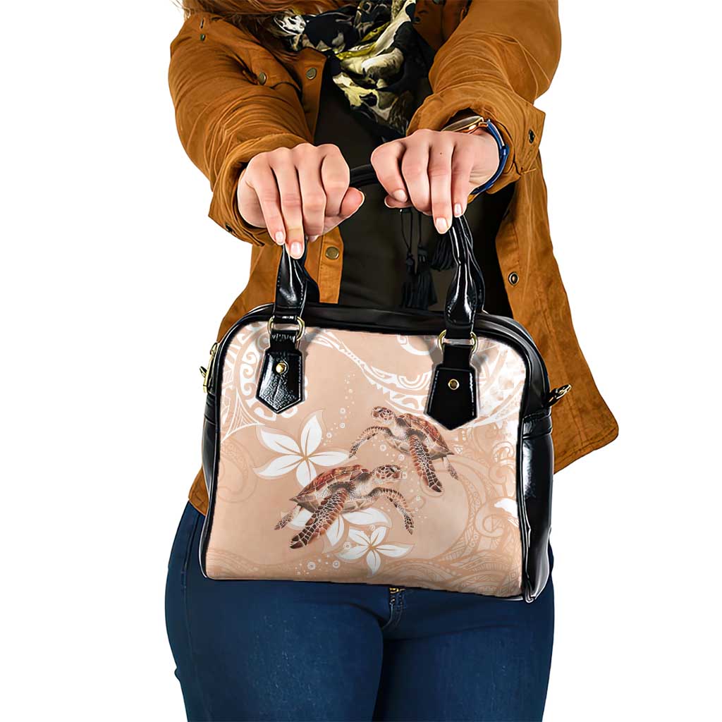 Happy Valentine's Day Polynesia Shoulder Handbag SeaTurtle Couple Polynesian - Desert Sand Color LT14 One Size Desert Sand - Polynesian Pride