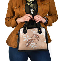 Happy Valentine's Day Polynesia Shoulder Handbag SeaTurtle Couple Polynesian - Desert Sand Color LT14 - Polynesian Pride