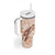 Happy Valentine's Day Polynesia Tumbler With Handle SeaTurtle Couple Polynesian - Desert Sand Color