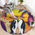 Hawaii Penguin Couple Round Carpet You Are My Valentine - Tropical Sunset Vibes