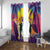 Hawaii Penguin Couple Window Curtain You Are My Valentine - Tropical Sunset Vibes