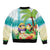 Hawaii Penguin Couple Bomber Jacket Hawaiian Kakau - Tropical Summer Vibes