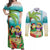 Hawaii Penguin Couple Couples Matching Off Shoulder Maxi Dress and Long Sleeve Button Shirt Hawaiian Kakau - Tropical Summer Vibes