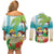 Hawaii Penguin Couple Couples Matching Off Shoulder Short Dress and Long Sleeve Button Shirt Hawaiian Kakau - Tropical Summer Vibes