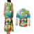 Hawaii Penguin Couple Couples Matching Tank Maxi Dress and Long Sleeve Button Shirt Hawaiian Kakau - Tropical Summer Vibes