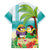 Hawaii Penguin Couple Family Matching Off The Shoulder Long Sleeve Dress and Hawaiian Shirt Hawaiian Kakau - Tropical Summer Vibes