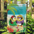 Hawaii Penguin Couple Garden Flag Hawaiian Kakau - Tropical Summer Vibes