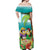 Hawaii Penguin Couple Off Shoulder Maxi Dress Hawaiian Kakau - Tropical Summer Vibes