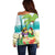 Hawaii Penguin Couple Off Shoulder Sweater Hawaiian Kakau - Tropical Summer Vibes