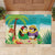 Hawaii Penguin Couple Rubber Doormat Hawaiian Kakau - Tropical Summer Vibes