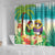 Hawaii Penguin Couple Shower Curtain Hawaiian Kakau - Tropical Summer Vibes