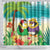 Hawaii Penguin Couple Shower Curtain Hawaiian Kakau - Tropical Summer Vibes