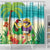 Hawaii Penguin Couple Shower Curtain Hawaiian Kakau - Tropical Summer Vibes