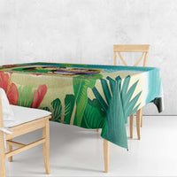 Hawaii Penguin Couple Tablecloth Hawaiian Kakau - Tropical Summer Vibes LT14 - Polynesian Pride