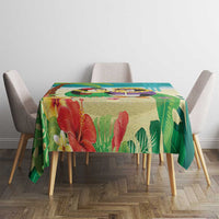 Hawaii Penguin Couple Tablecloth Hawaiian Kakau - Tropical Summer Vibes LT14 - Polynesian Pride