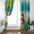 Hawaii Penguin Couple Window Curtain Hawaiian Kakau - Tropical Summer Vibes