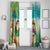 Hawaii Penguin Couple Window Curtain Hawaiian Kakau - Tropical Summer Vibes