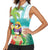 Hawaii Penguin Couple Women Sleeveless Polo Shirt Hawaiian Kakau - Tropical Summer Vibes