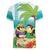 Hawaii Penguin Couple Women V-Neck T-Shirt Hawaiian Kakau - Tropical Summer Vibes