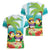 Hawaii Penguin Couple Women V-Neck T-Shirt Hawaiian Kakau - Tropical Summer Vibes