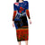 New Zealand ANZAC Day Family Matching Long Sleeve Bodycon Dress and Hawaiian Shirt 25 April Last Post Camouflage With Poppies LT14 Mom's Dress Blue - Polynesian Pride