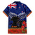 New Zealand ANZAC Day Family Matching Off Shoulder Long Sleeve Dress and Hawaiian Shirt 25 April Last Post Camouflage With Poppies LT14 - Polynesian Pride