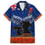 New Zealand ANZAC Day Family Matching Short Sleeve Bodycon Dress and Hawaiian Shirt 25 April Last Post Camouflage With Poppies LT14 Dad's Shirt - Short Sleeve Blue - Polynesian Pride