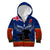 New Zealand ANZAC Day Kid Hoodie 25 April Last Post Camouflage With Poppies LT14 Zip Hoodie Blue - Polynesian Pride