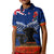 New Zealand ANZAC Day Kid Polo Shirt 25 April Last Post Camouflage With Poppies LT14 Kid Blue - Polynesian Pride