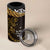 New Zealand Matariki 4 in 1 Can Cooler Tumbler Maori New Year Silver Fern And Lizard - Gold