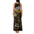 New Zealand Matariki Family Matching Tank Maxi Dress and Hawaiian Shirt Maori New Year Silver Fern And Lizard - Gold