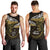 New Zealand Matariki Men Tank Top Maori New Year Silver Fern And Lizard - Gold