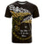 New Zealand Matariki T Shirt Maori New Year Silver Fern And Lizard - Gold