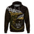 New Zealand Matariki Zip Hoodie Maori New Year Silver Fern And Lizard - Gold