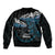 New Zealand Matariki Bomber Jacket Maori New Year Silver Fern And Lizard - Turquosie