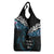 New Zealand Matariki Grocery Bag Maori New Year Silver Fern And Lizard - Turquosie