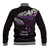 New Zealand Matariki Baseball Jacket Maori New Year Silver Fern And Lizard - Purple