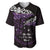 New Zealand Matariki Baseball Jersey Maori New Year Silver Fern And Lizard - Purple