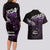 New Zealand Matariki Couples Matching Long Sleeve Bodycon Dress and Hawaiian Shirt Maori New Year Silver Fern And Lizard - Purple