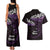 New Zealand Matariki Couples Matching Tank Maxi Dress and Hawaiian Shirt Maori New Year Silver Fern And Lizard - Purple