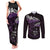 New Zealand Matariki Couples Matching Tank Maxi Dress and Long Sleeve Button Shirt Maori New Year Silver Fern And Lizard - Purple