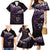 New Zealand Matariki Family Matching Mermaid Dress and Hawaiian Shirt Maori New Year Silver Fern And Lizard - Purple