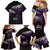 New Zealand Matariki Family Matching Mermaid Dress and Hawaiian Shirt Maori New Year Silver Fern And Lizard - Purple