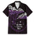 New Zealand Matariki Family Matching Mermaid Dress and Hawaiian Shirt Maori New Year Silver Fern And Lizard - Purple