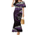 New Zealand Matariki Family Matching Mermaid Dress and Hawaiian Shirt Maori New Year Silver Fern And Lizard - Purple