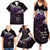 New Zealand Matariki Family Matching Summer Maxi Dress and Hawaiian Shirt Maori New Year Silver Fern And Lizard - Purple